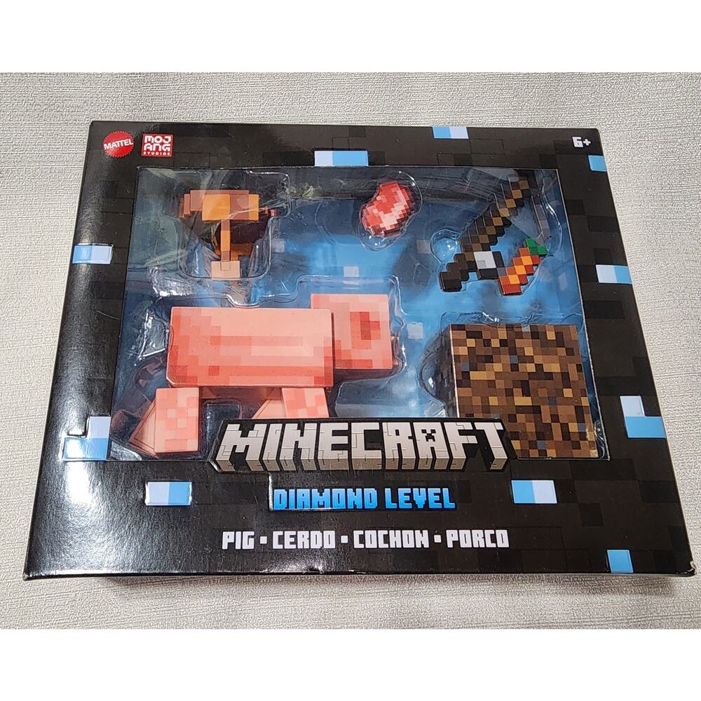 Minecraft diamond level Pig, Cerdo, Cochon, Porco